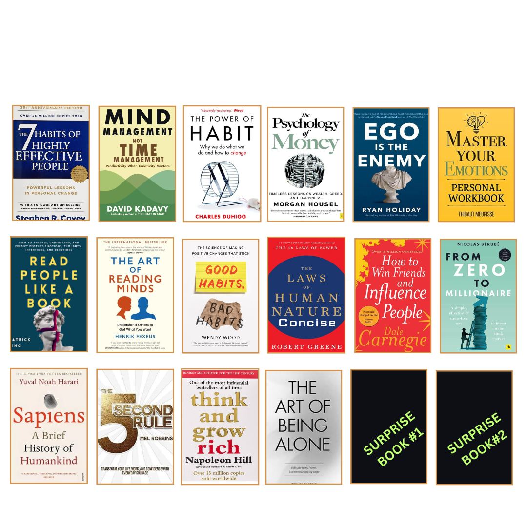 Invest in yourself: 16+2 Gift books Rs.4100