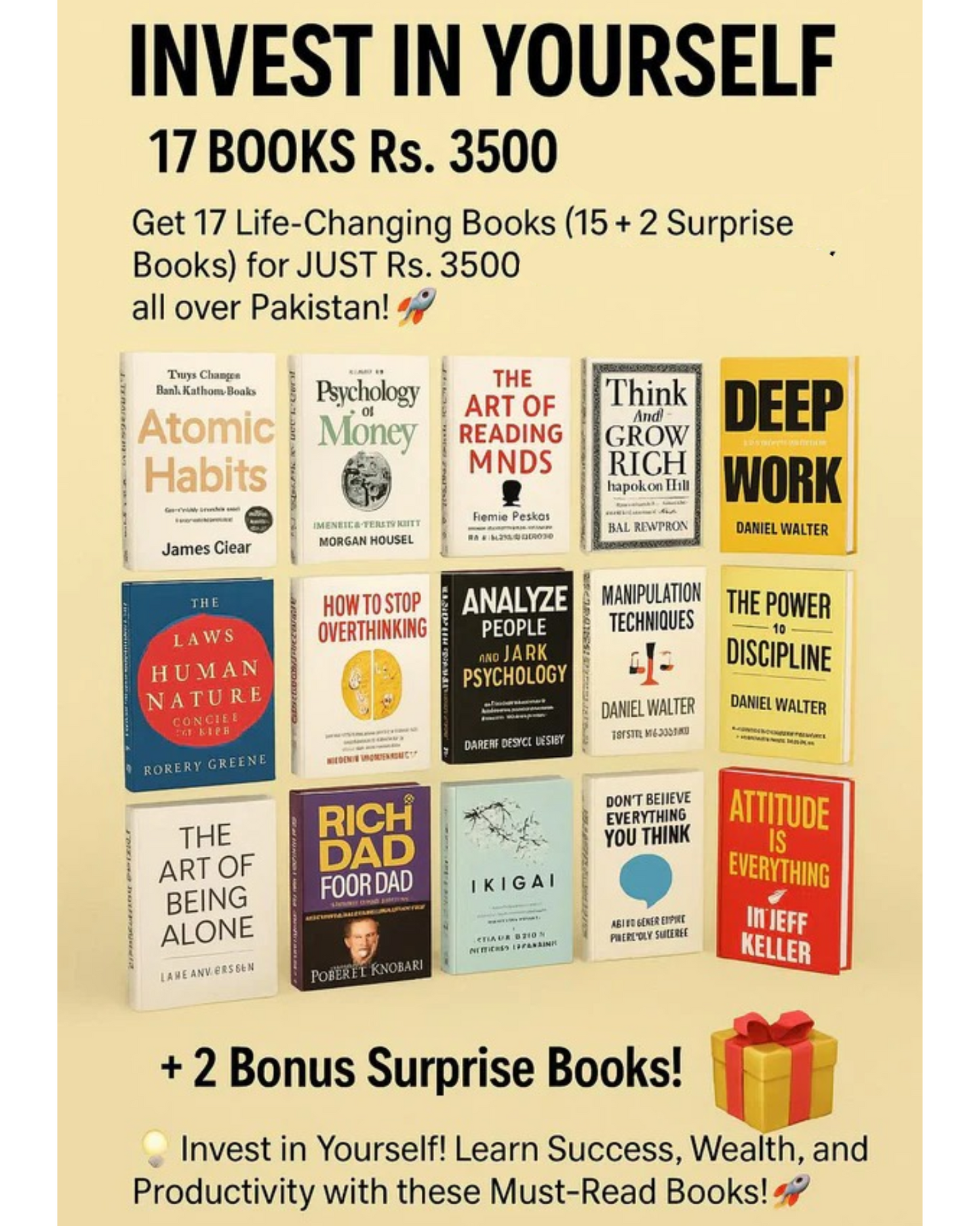 17 Life changing 15 books for 3500 + 2 FREE BOOKS