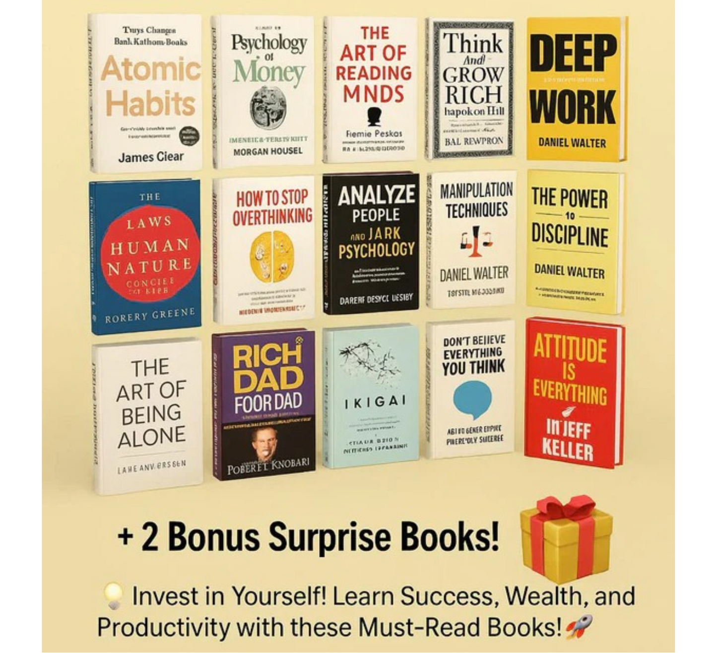 Invest In yourself deal : 15+(2 Free books)= 17 books for 3800 with Free Delivery