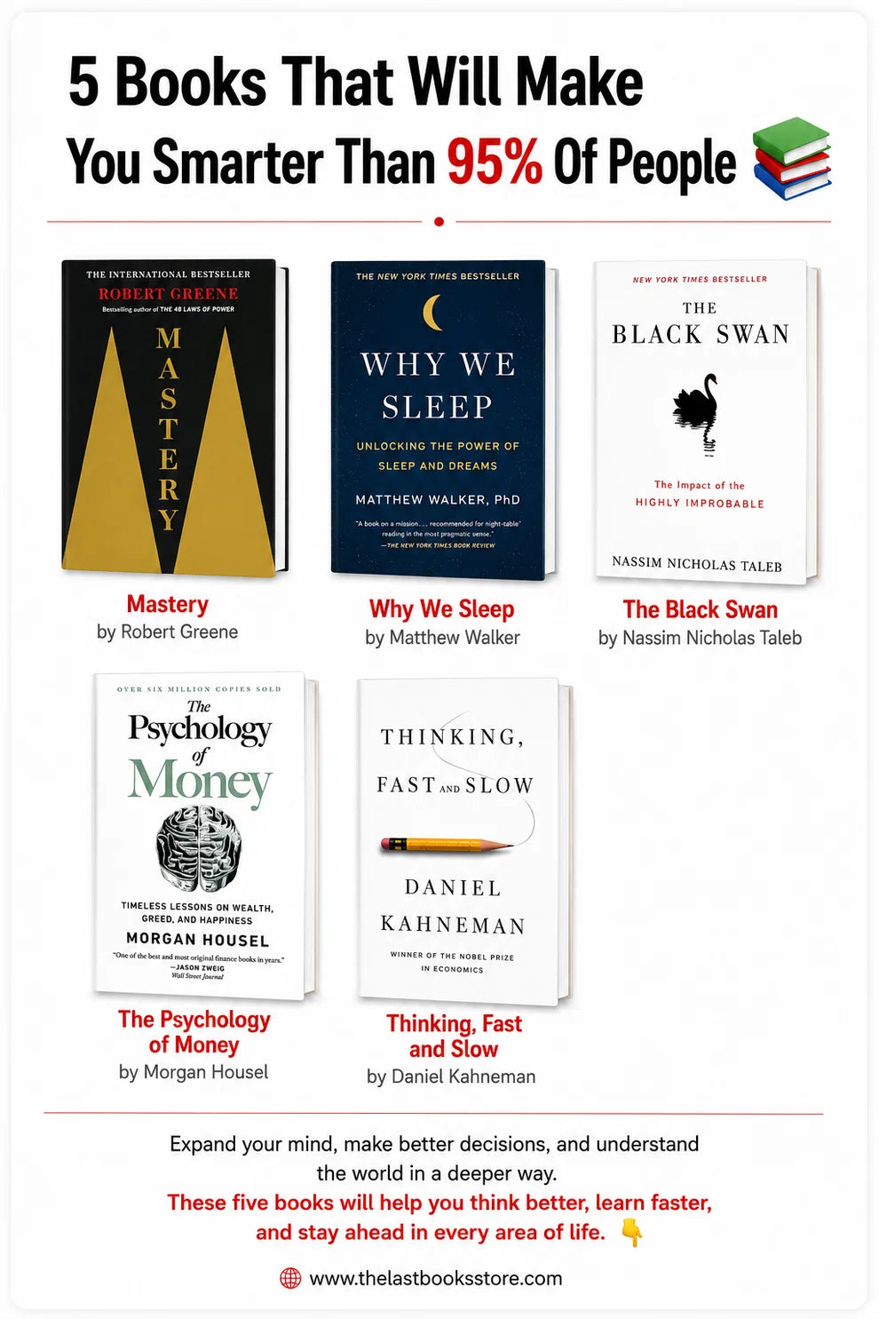 5 books that will make you smarter than 95% of people