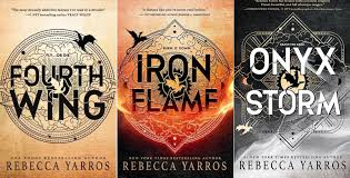 Fourth Wing , Onyx Storm , Iron Flame by Rebecca Yarros deal of 3 books local