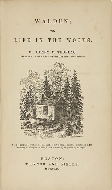 WALDEN BY HENRY D. THOREAU