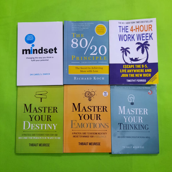 mindset=the 80/20 principle=the 4-hour work week=master your destiny=master your emotions=master your thinking