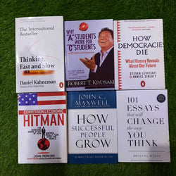 Thinking, Fast and Slow=WHY "A"STUDENTS WORK FOR "C"STUDENTS=HOW DEMOCRACIES DIE=HITMAN=HOW SUCCESSFUL PEOPLE GROW=101 ESSAYS that will CHANGE the way YOU THINK