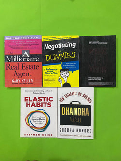 Millionaire Real Estate Agent+Negotiating FOR DUMMIES+THE GREAT CEO WITHIN+ELASTIC HABITS+DHANDHA