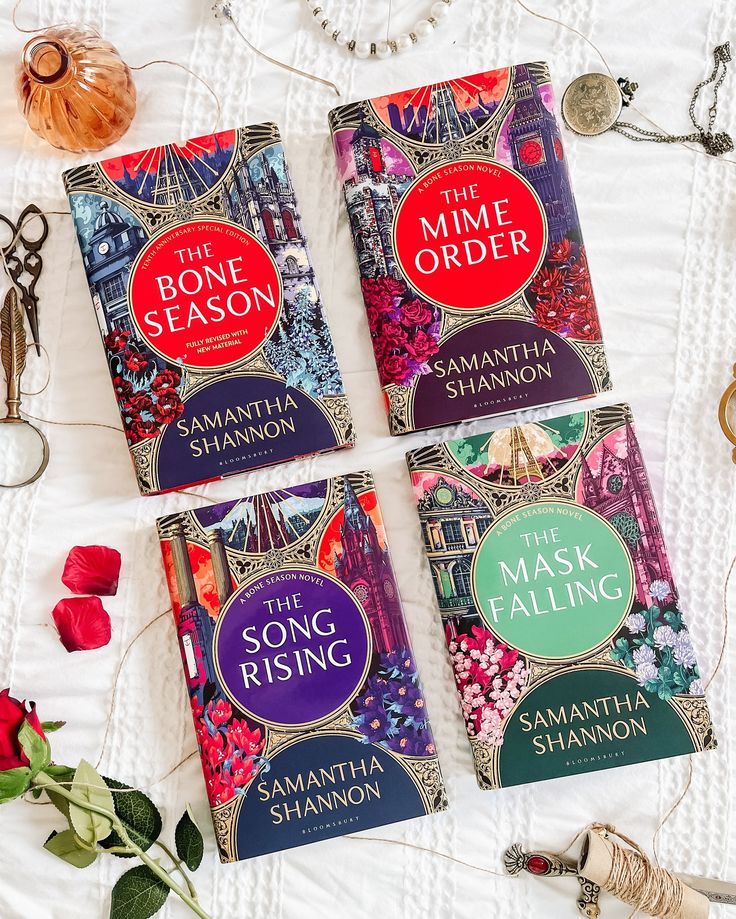 The Bone Season, The Mime Order, The Song Rising and The Mask Falling by Samantha Shannon