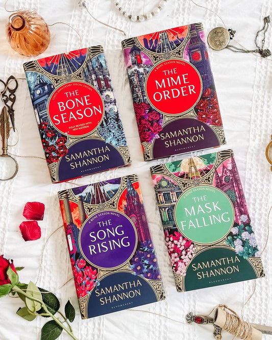 The Bone Season, The Mime Order, The Song Rising and The Mask Falling by Samantha Shannon