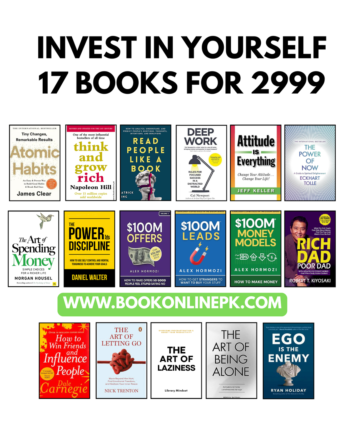 Invest In yourself deal : 15+(2 Gift books) 17 books