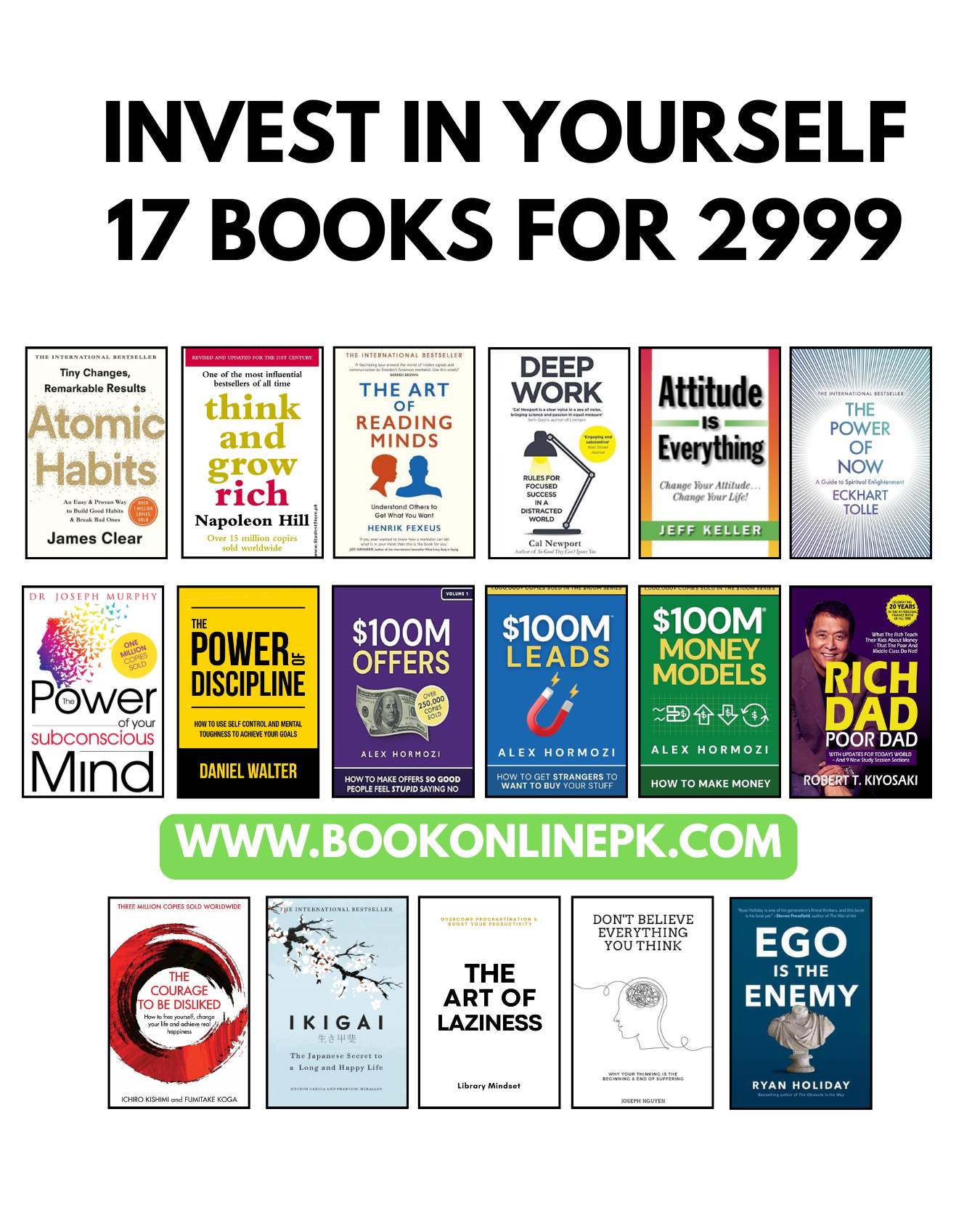 Invest In yourself deal : 15+(2 Gift books) 17 books