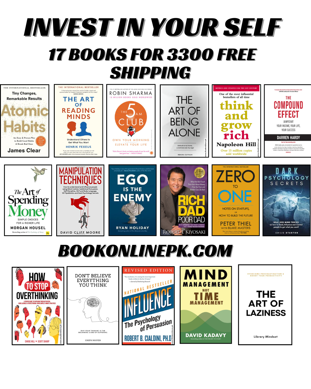 Invest In yourself deal : 15+(2 Gift books) 17 books