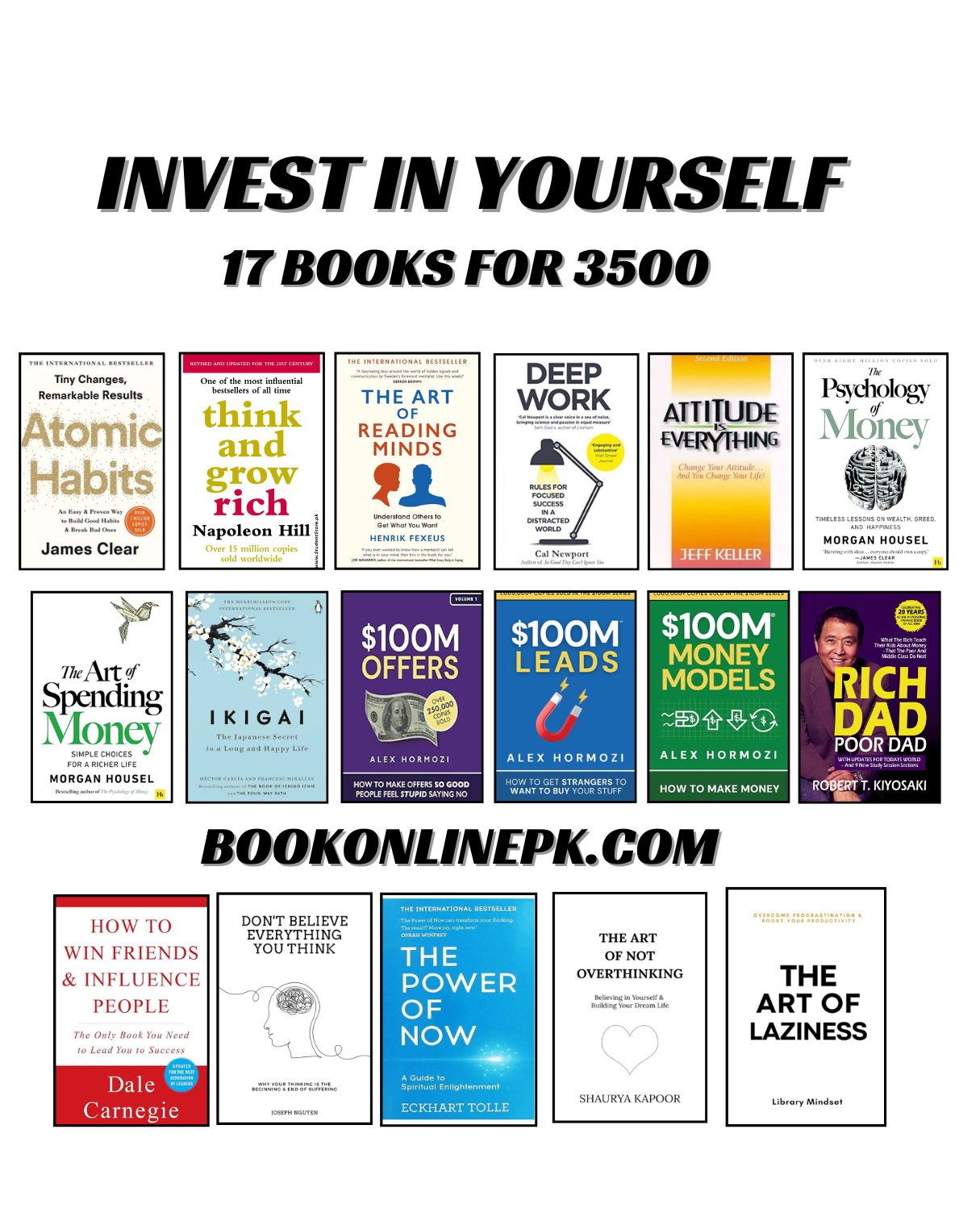 Invest In yourself deal : 15+(2 Gift books) 17 books