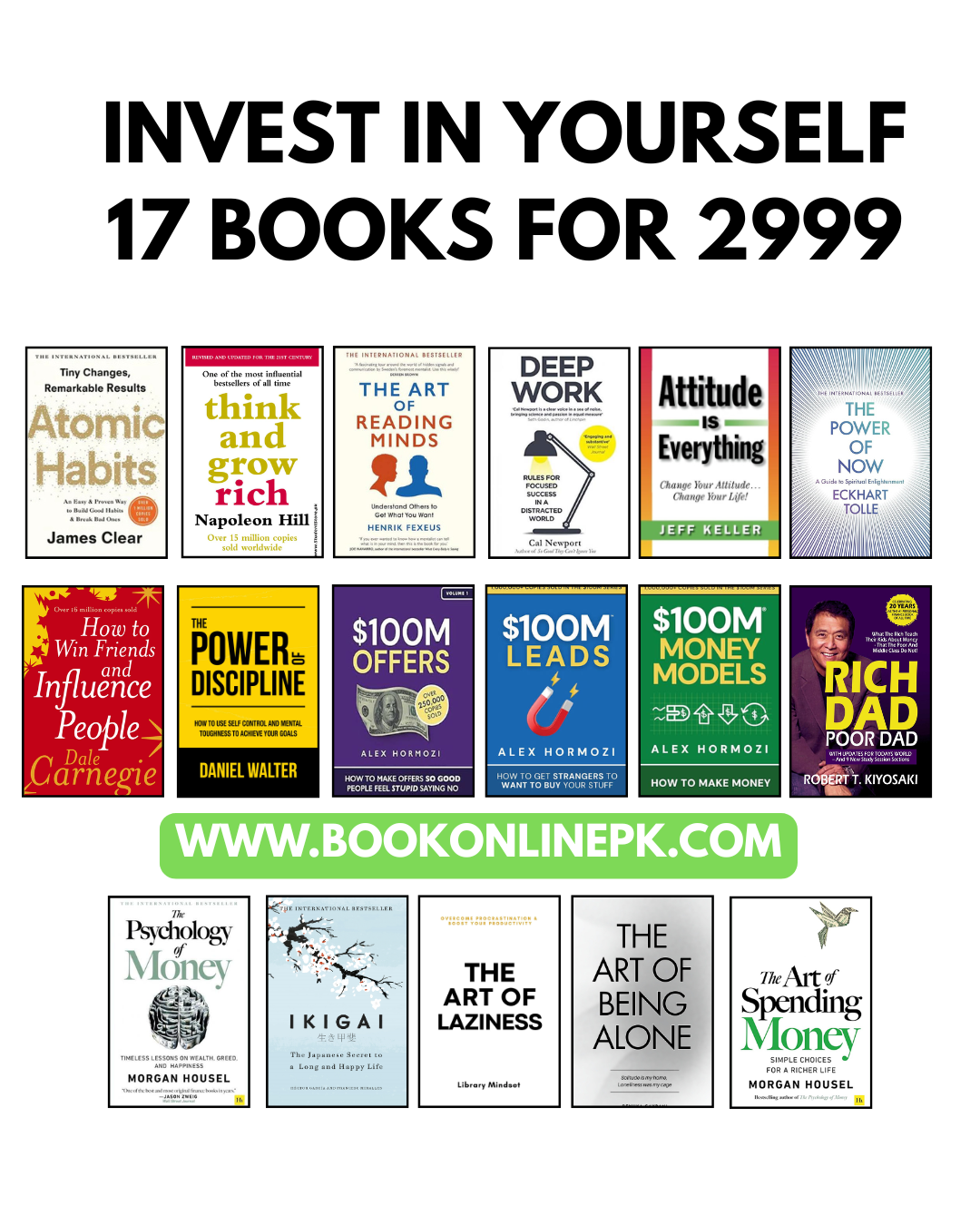 Invest In yourself deal : 15+(2 Gift books) 17 books