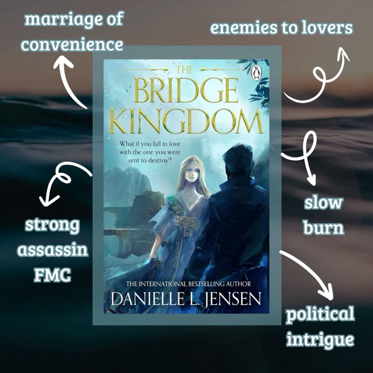 The Bridge Kingdom by Danielle L. Jensen book cover with romance tropes