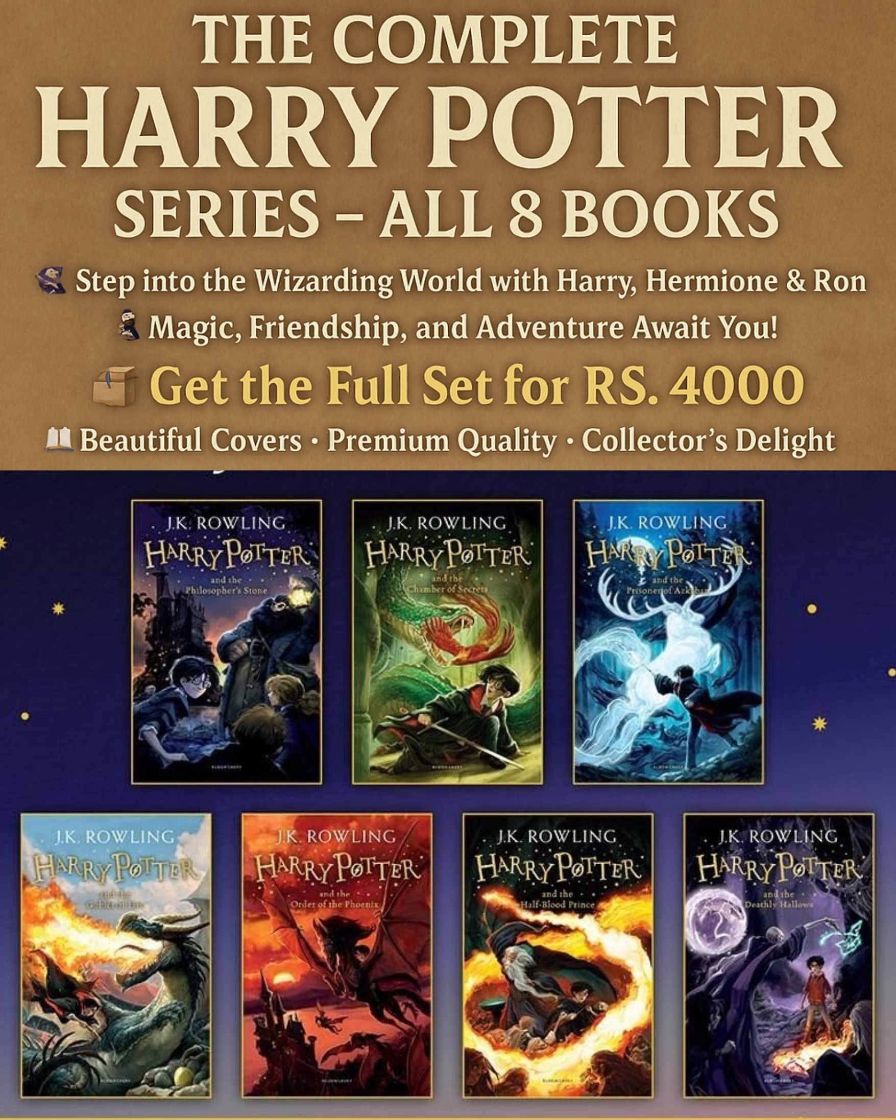 Potter Complete Collection Harry Potter English Books Set