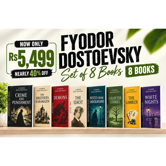 Fyodor Dostoevsky set of eight classic books including Crime and Punishment and The Brothers Karamazov