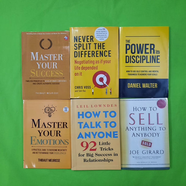 MASTER YOUR SUCCESS+NAVER SPLIT THE DIFFERENCE+THE POWER OF DISCIPLINE+MASTER YOUR EMOTIONS+HOW TO TALK TO ANYONE+HOW TO SELL ANYTHING TO ANYBODY