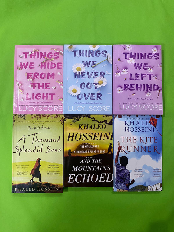 THINGS WE HIDE FROM THE LIGHT+THINGS WE NEVER GOT OVER+THINGS WE LEFT BEHIND+A THOUSAND SPLENDID SUNS+KHALED HOSSEINI+THE KITE RUNNER