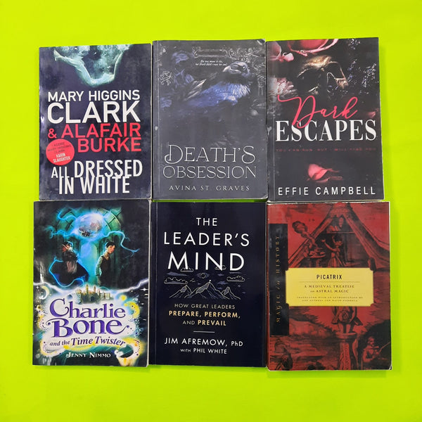 MARY HIGGINS CLARK & ALAFAIR BURKE+DEATH'S OBSESSION+ESCAPES+Charlie Bone+THE LEADER'S MIND+MAGIC HISTORY