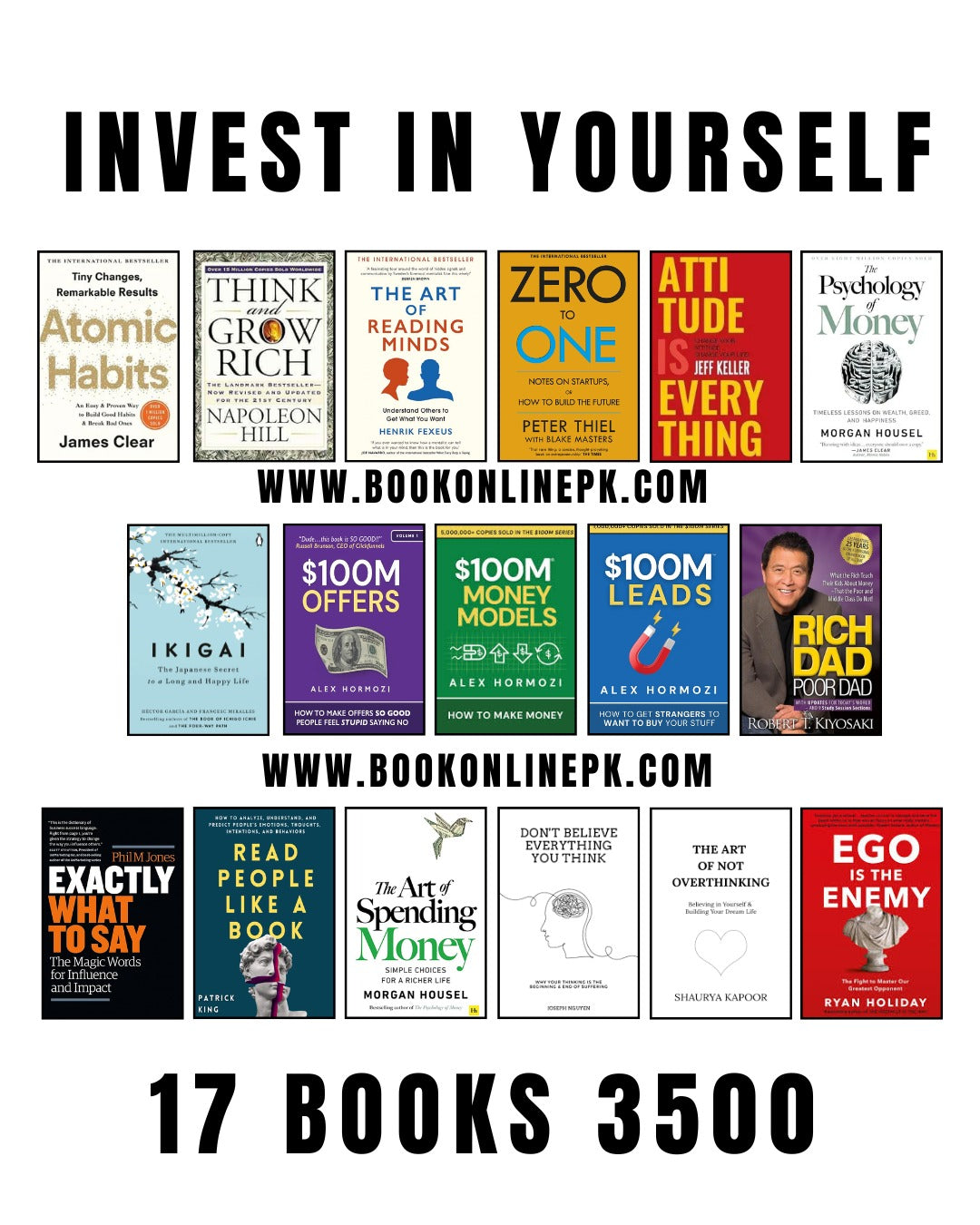 Invest In yourself deal : 15+(2 Gift books) 17 books
