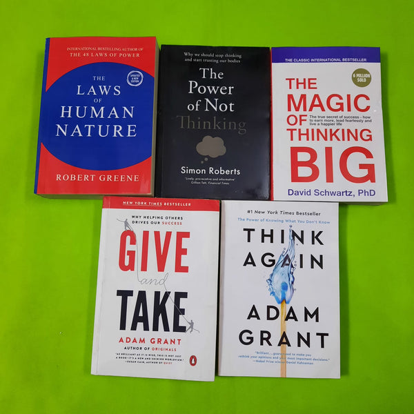 THE LAWS OF HUMAN NATURE+THE POWER OF NOT THINKING+THE MAGIC OF THINKING BIG+GIVE AND TAKE+THINK AGAIN