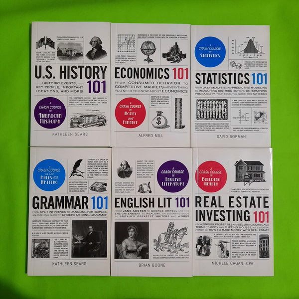 u.s. history 101=economics 101=statistics 101=grammar 101=english lit 101=real estate investing 101