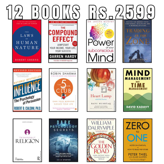 12 Books Bundle – Rs. 2599 | Human Nature, Psychology & Startups Collection