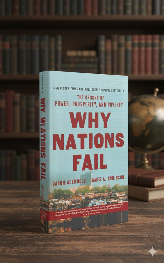 Why Nations Fail: The Origins of Power, Prosperity, and Poverty – Acemoglu & Robinson
