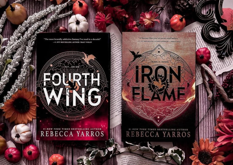 SET OF FOURTH WING AND IRON FLAME BY REBECCA YARROS (SET OF 2 BOOKS) )  HIGH QUALITY