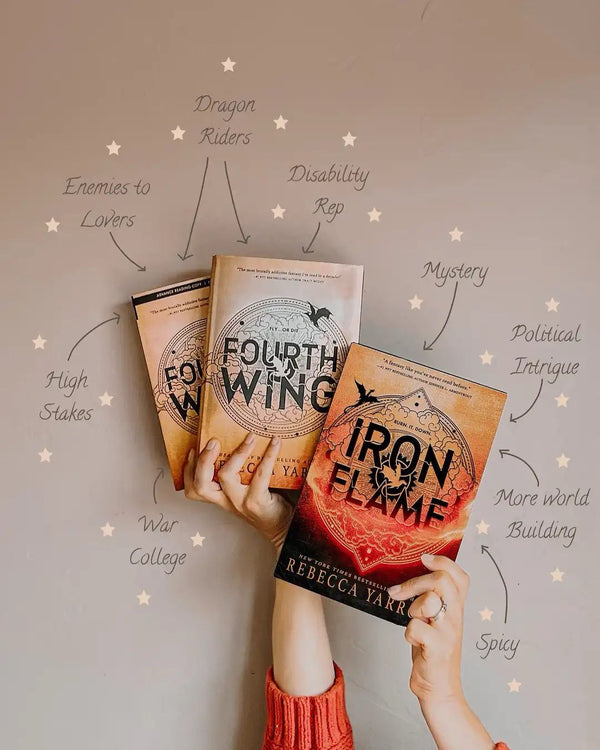 SET OF FOURTH WING AND IRON FLAME BY REBECCA YARROS (SET OF 2 BOOKS)