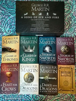 GEORGE RR MARTIN SET OF 10 BOOKS GAME OF THRONES