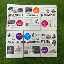 STOCK MARKET 101+SOCIALISM 101+ ECONOMICS 101+ ENGLISH LIT 101+ GRAMMAR 101+U.S. HISTORY 101