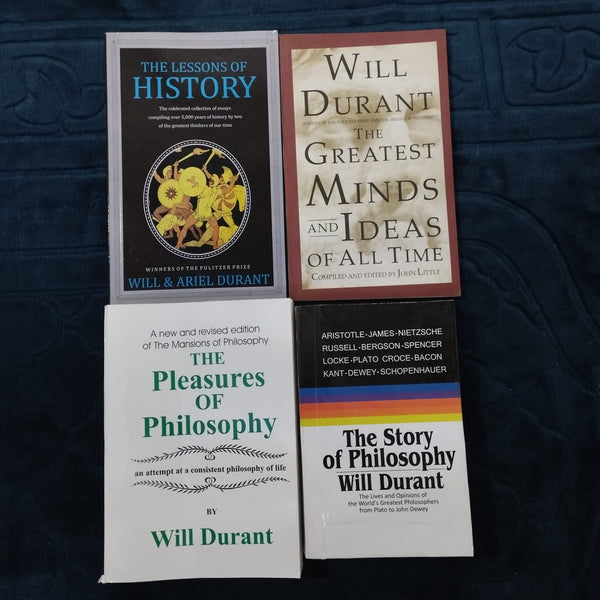 THE LESSONS OF HISTORY+THE GREATEST MINDS+THE PLEASURES OF PHILOSOPHY+THE STORY OF PHILOSOPHY