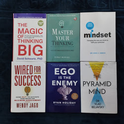 magic of thinking big+master your thinking+mindset+wired for success+ego is the enemy pyramid mind