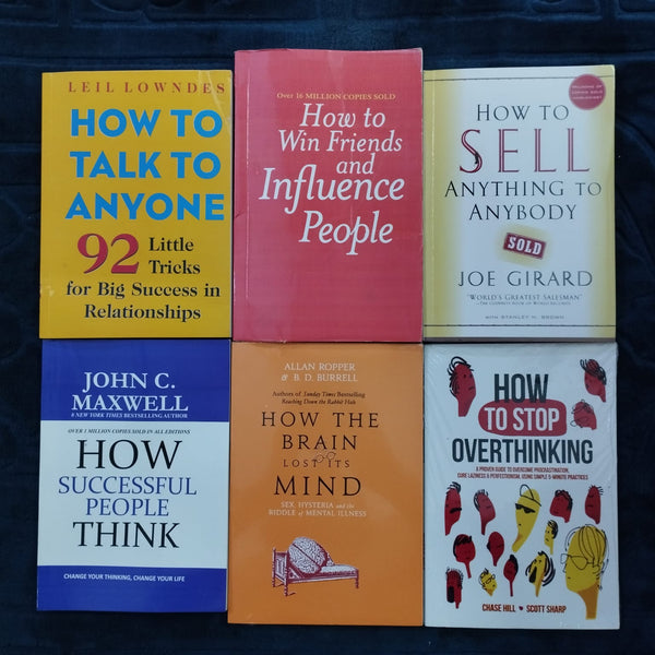 how to talk to anyone+win friends+how to sell+how successful people think+the brain mind+stop overthinking