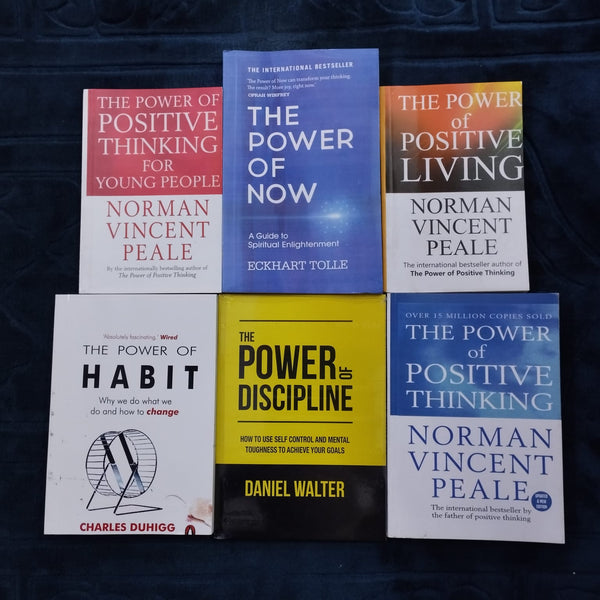 positive thinking+the power of now+positive living+power of habit+powe of disicioline+positice thinking